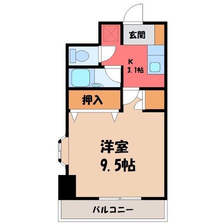 東宿郷駅 徒歩3分 8階の物件間取画像